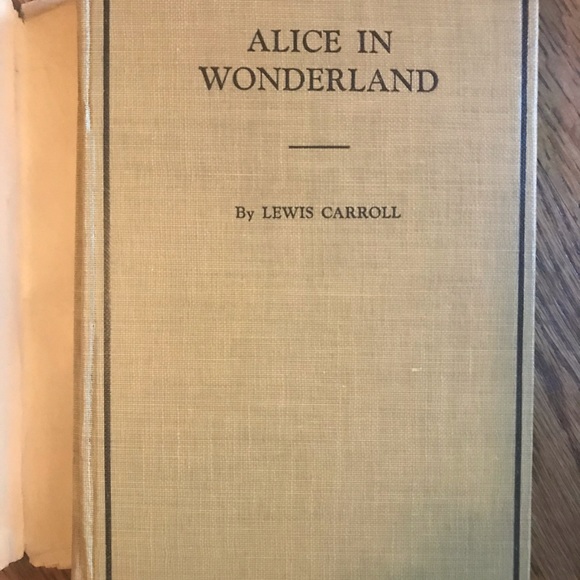 Antique Alice in Wonderland & Through the Looking Glass hardcover book dust jack - Picture 5 of 7